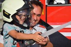 Land Salzburg erfüllt Kinderträume, Matthias beim Landesfeuerverband Salzburg; Feuerwehr 21.9.2018