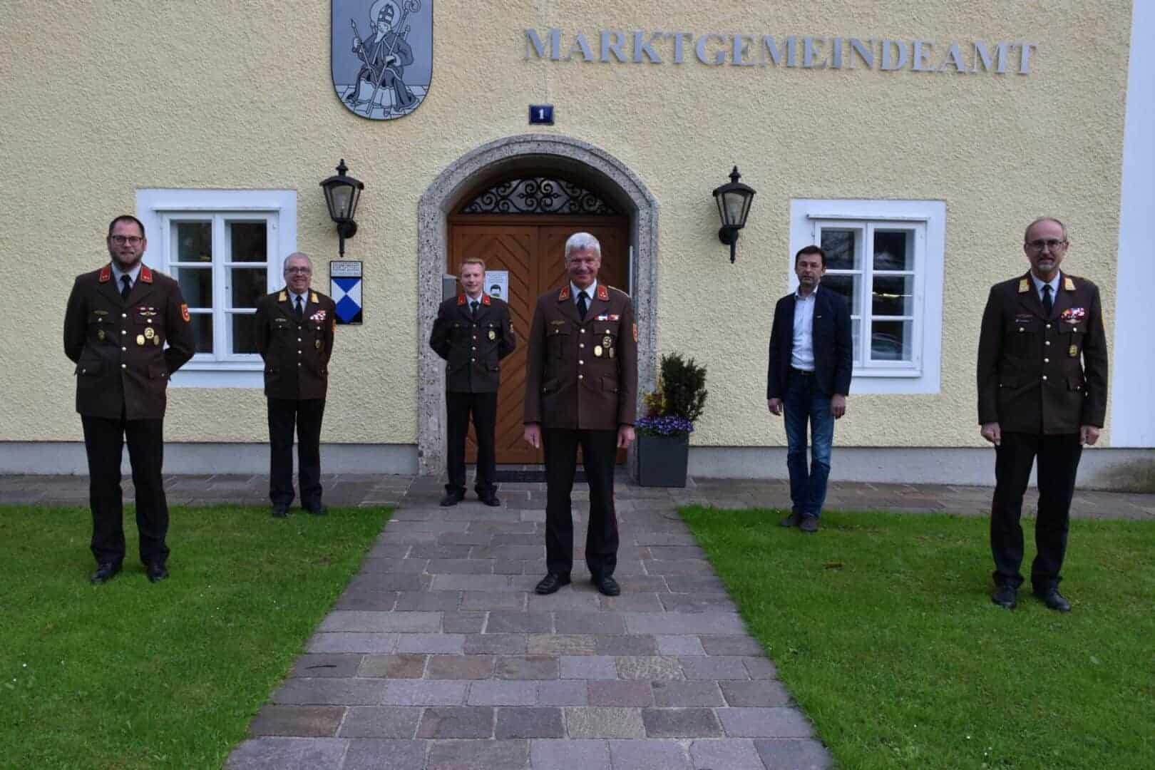 Wiederwahl des Ortsfeuerwehrkommandanten in Abtenau