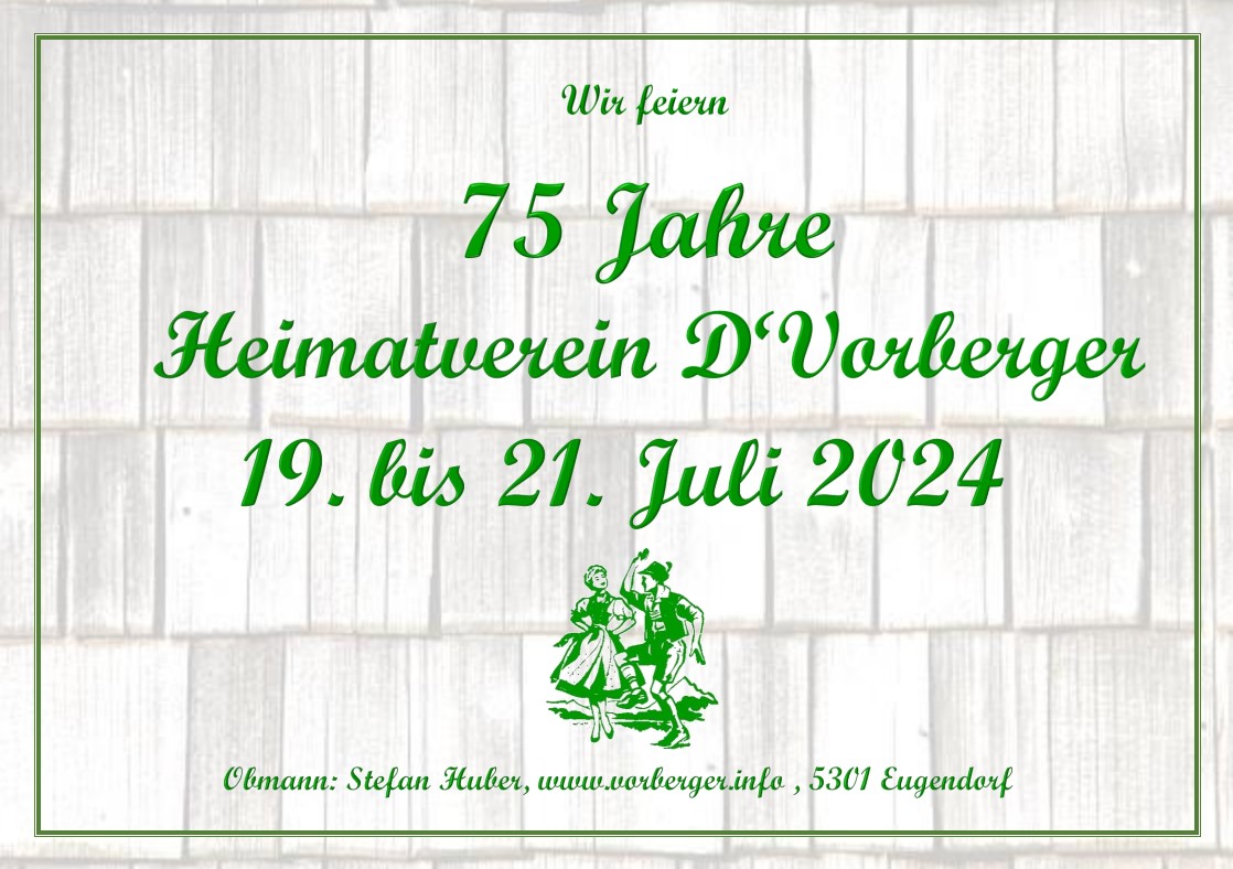 75 Jahre Heimatverein D'Vorberger