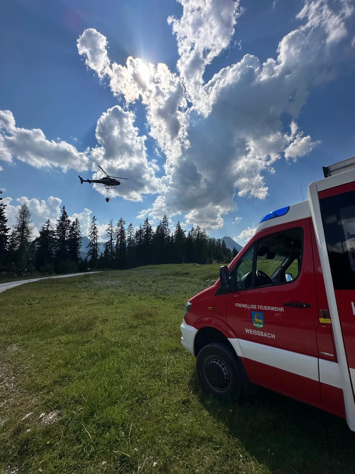 Vegetationsbrand am Seehorn in Weißbach