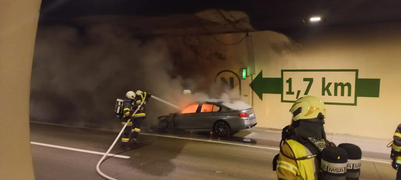 Fahrzeugbrand im Katschbergtunnel